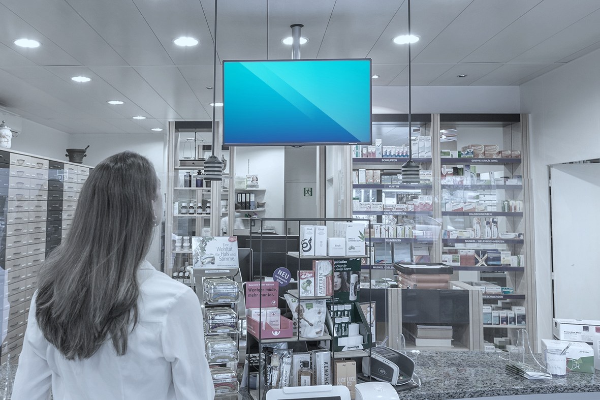 POS-Healthcare — DOOH-Werbescreen